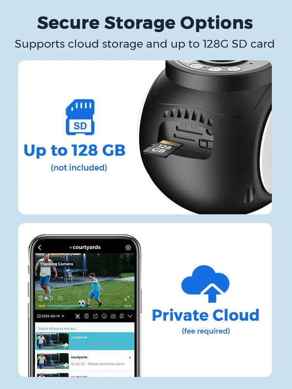 O - KAM 10MP Dual Lens PTZ WiFi Camera - AI Humanoid Detection and Auto Tracking - stepyours.com