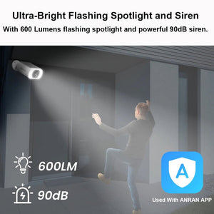 ANRAN C3 Outdoor Solar Security Camera - Battery Powered 3MP Color Night Vision WiFi - stepyours.com