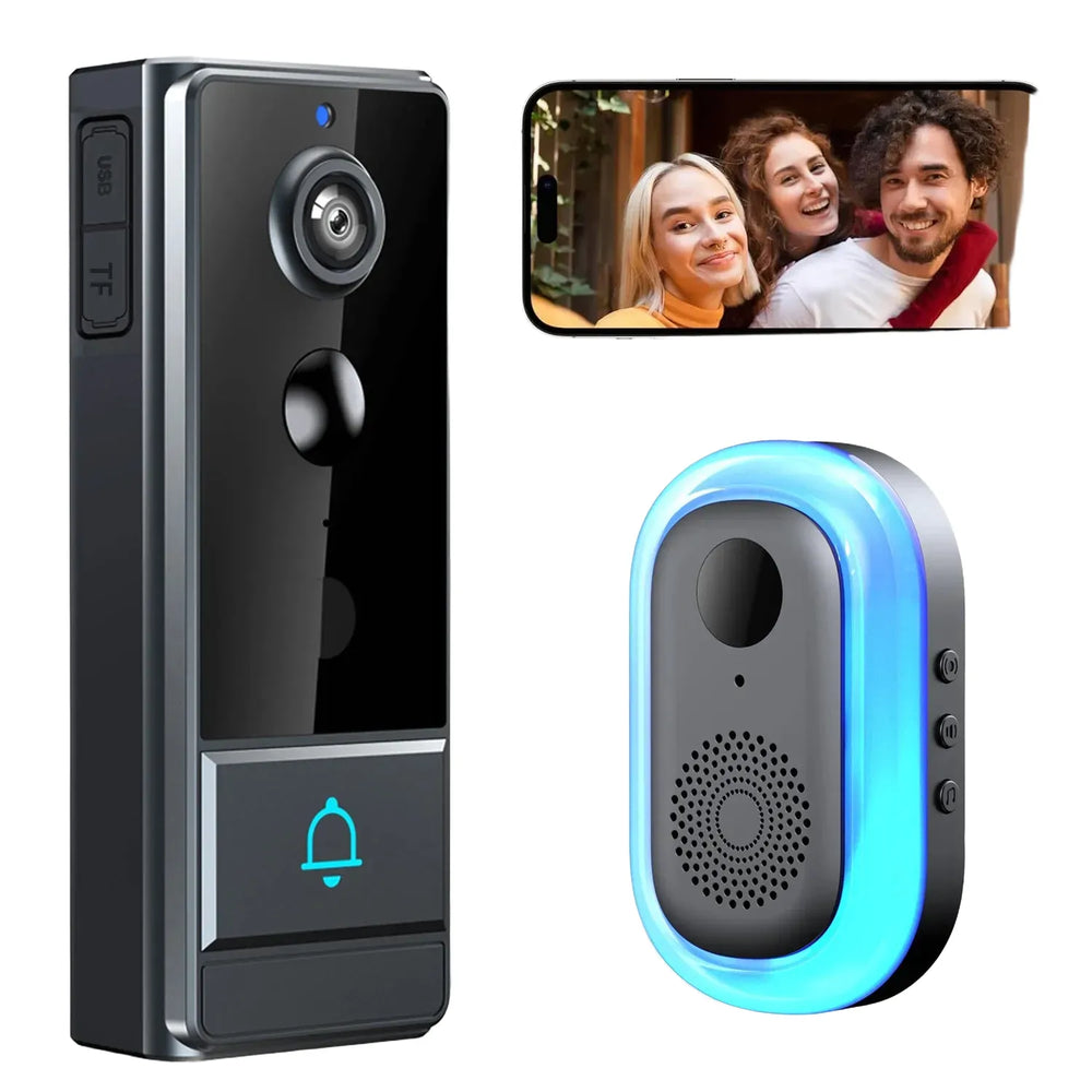Wireless 960P HD Smart Doorbell With 3600mAh Battery Alerts - stepyours.com