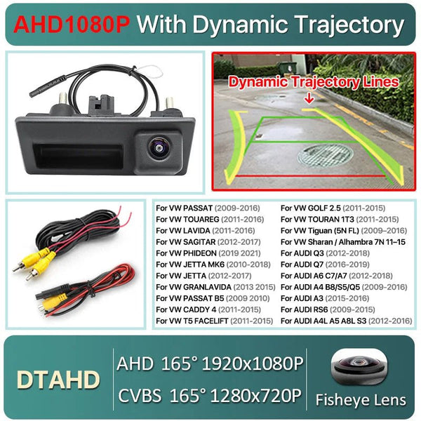 GreenYi 170 Degree 1080P AHD Rear View Camera VW Audi Parking - stepyours.com