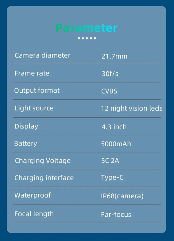 Dodosee Handheld 1080P 4.3 Inch LCD Fish Finder - Night Vision Underwater View - stepyours.com