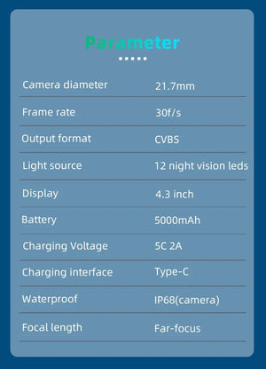 Dodosee 220 Degree Underwater Fishing Camera 1080P Night Vision LCD Fish Finder - stepyours.com