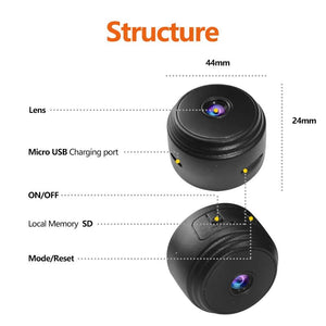 A9 HD WiFi Smart Monitor Indoor Security Camera - 720p Real Time View.Add Hooks - stepyours.com