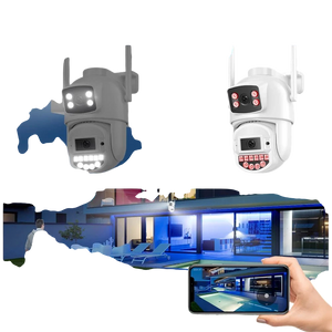 8MP 4K PTZ WiFi Camera - Dual Lens With Dual Screen AI Tracking Surveillance - stepyours.com