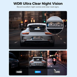 AZDOME 1296P WiFi Dash Cam Night Vision Loop Recording GSensor Parking Monitor - stepyours.com