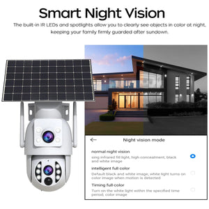 JOOAN S3 Solar Wireless Security Camera - Dual Lens 4K With PIR Hooks - stepyours.com