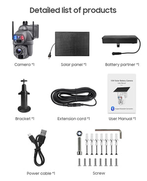 SHIWOJIA Solar 4G Security Camera With 360 Night Vision And 36X Zoom - stepyours.com
