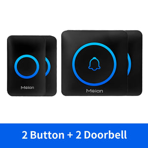 Meian Smart Home Doorbell Wireless Security Doorbell IP65 Waterproof Outdoor Door Bell 60 Songs 5 Volume Adjustable Chime Kit by stepyours.com