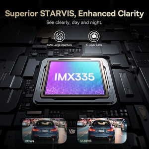 Baseus VD1 Pro 4K Dash Cam With Sony Sensor ADAS GPS WiFi6 STARVIS Night Vision - stepyours.com