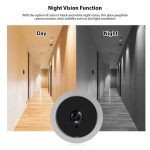 3.97'' LCD Digital Peephole Camera for Apartment Door 1080P 120 Degree Color Infrared Camera Door Monitor Type-C Rechargeable by stepyours.com