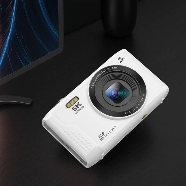 Ourlife 5K 72MP Compact Digital Camera With Two Point Eight Inch LCD 16X Zoom - stepyours.com