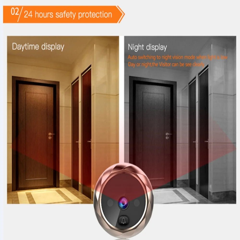 2.8 Inch Video Doorbell Peephole Camera With Motion - stepyours.com