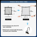 Rhinowalk Motorcycle Helmet Holder Net 8 Metal/Plastic Hooks Motorbike Luggage Net Holder Mesh Storage Trunk Bag Accessories