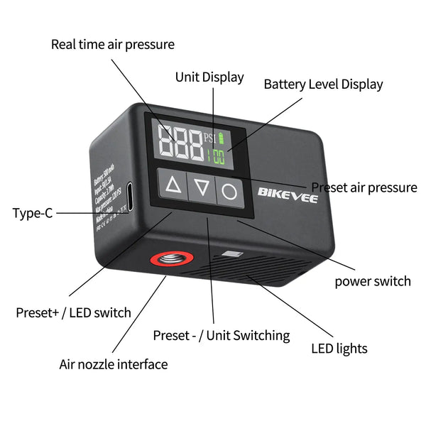 Compact Digital Tire Inflator Pump — product view 8