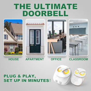 HTZSAFE Wireless Doorbell Chime - 300 meters Long Range Wireless doorbell waterproof outdoor Home Intelligent Door Bell Chime by stepyours.com