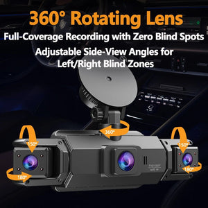 4 Channel WiFi Dash Cam DVR For Cars Front And Rear Interior 360 Parking 24h - stepyours.com