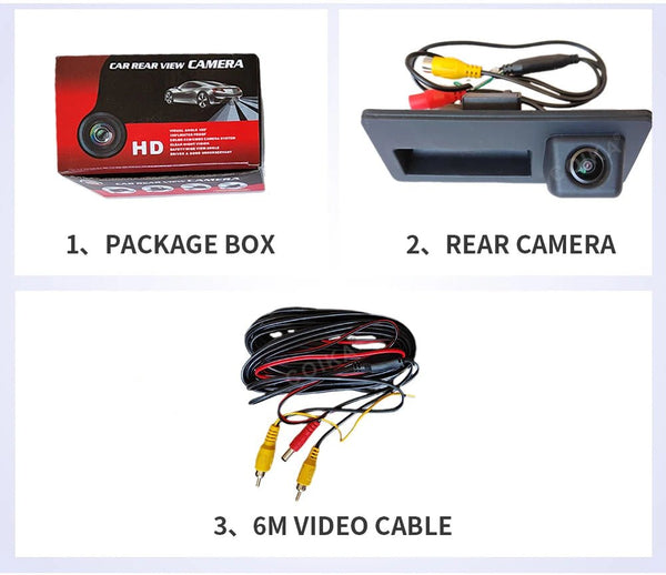 AHD 1920x1080P Car Rear Camera For VW Audi Skoda 170 Degree Wide View - stepyours.com