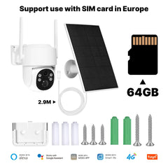 MOES Tuya Solar Powered 4G WiFi 4MP Security Camera With Color Night Vision - stepyours.com