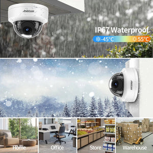 8MP 4K POE IP Outdoor Dome Camera - IK10 Explosion - Proof H265 Onvif CCTV - stepyours.com