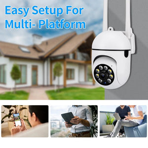 8MP WiFi Surveillance Camera PTZ IP Camera Color Night Vision AI Human Tracking - stepyours.com