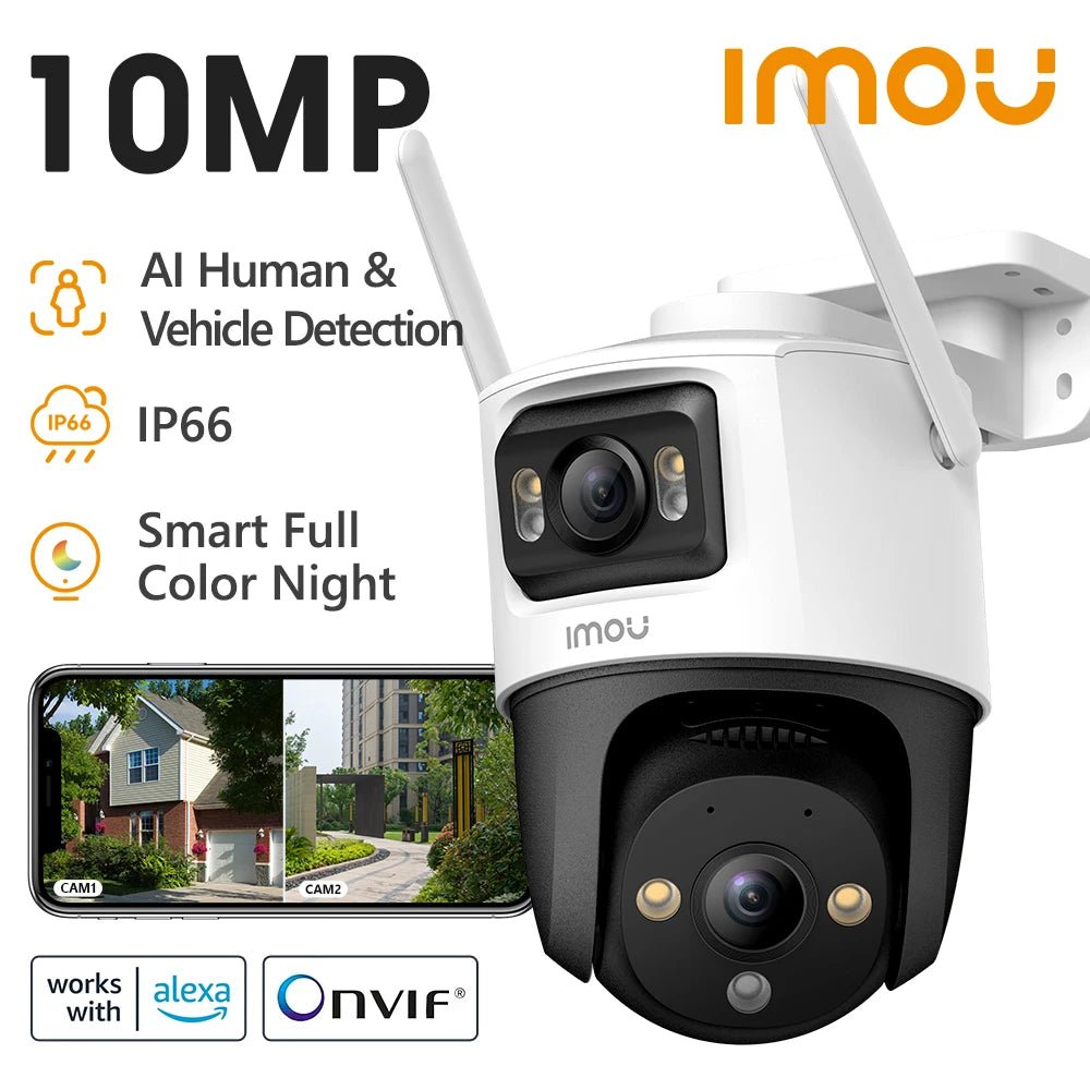 IMOU Dual Lens Outdoor PT Camera 360 AI Security With Human And Vehicle Alerts - stepyours.com