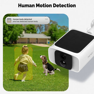 MOES Solar Powered WiFi Security Camera 4MP IP65 Waterproof Alexa Google Home - stepyours.com