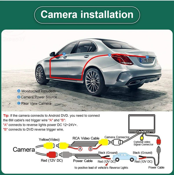 AHD 1080P Rear View Camera for VW Passat Golf Jetta Polo 170 Degree Wide - stepyours.com