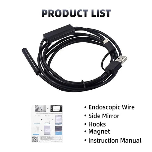 Type C 360 Degree Two Way Rotary Endoscope Camera 1080P HD For Car Inspection - stepyours.com
