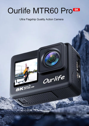 Ourlife MTR60 Action Camera 5K 30FPS Waterproof 2 Inch Touch LCD 4K60FPS WiFi - stepyours.com