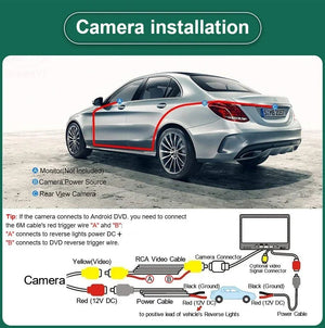 HD Rear View Backup Camera with License Plate Light for Buick Regal Excelle GT Opel Astra Fiat - stepyours.com