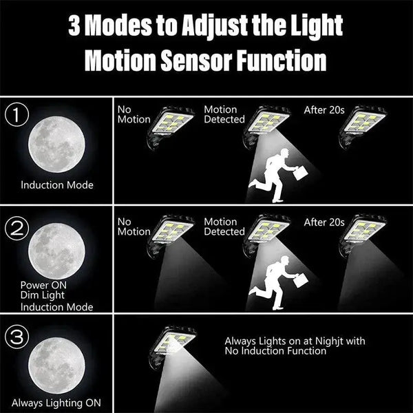 Solar Outdoor Led Wall Lamp With Motion Sensor Light — product view 3