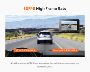 70mai 4K Dash Cam A810 Front Rear Set With 4G LTE UP04 GPS ADAS DVR - stepyours.com