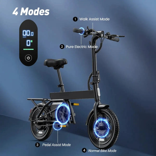 Dyu Mini Folding Electric Bike for Custom Setups — product view 4