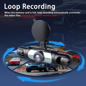 4 Channel Dash Cam With Front And Rear Night Vision Quad Vehicle DVR - stepyours.com