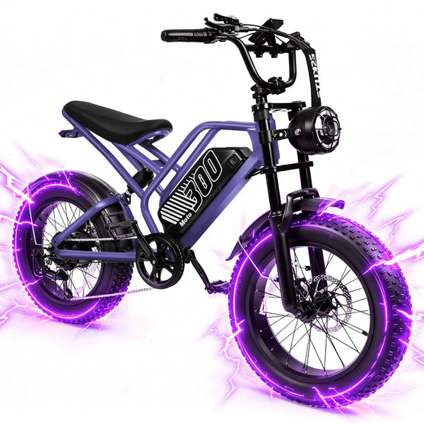 ESKUTE V300 Electric Dirt Bike, 20" Fat Tire E-Bike with 48V 20.8 Removable Battery, Off-Road Ebike Up to 30+MPH, 7-Speed Beach Snow Trail Mountain Commuter for Adult