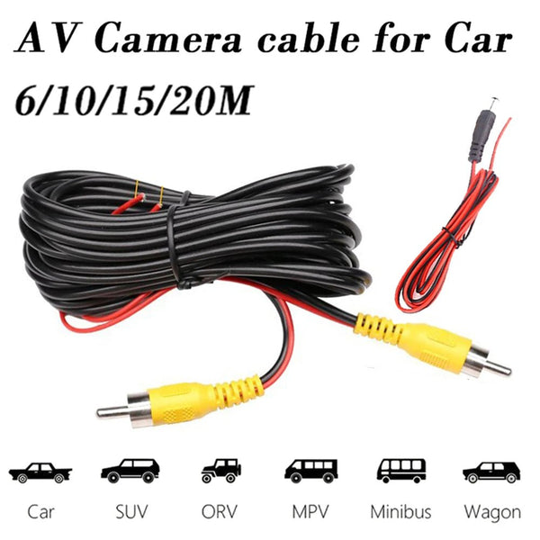 RCA Video Cable for Car Rear View Camera Universal 6 10 15 20 Meters Wire - stepyours.com