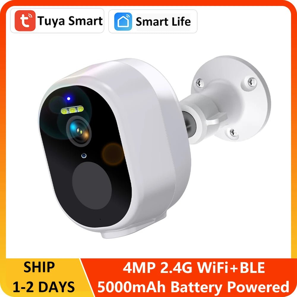 Never Miss A Moment Solar Powered 4MP Battery Spotlight Camera 2K Outdoor Tuya - stepyours.com
