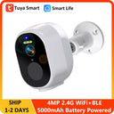 Never Miss A Moment Solar Powered 4MP Battery Spotlight Camera 2K Outdoor Tuya - stepyours.com