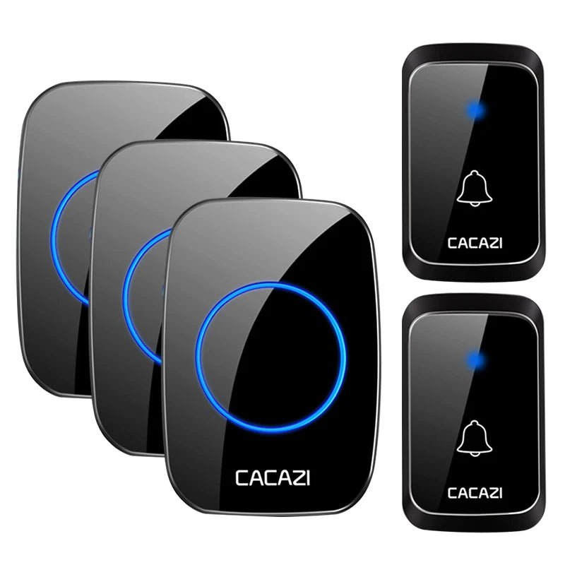CACAZI A06 Wireless Doorbell 300M Range 36 Chimes Waterproof - stepyours.com