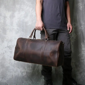Durable Leather Duffel for Men's Travel — product view 3