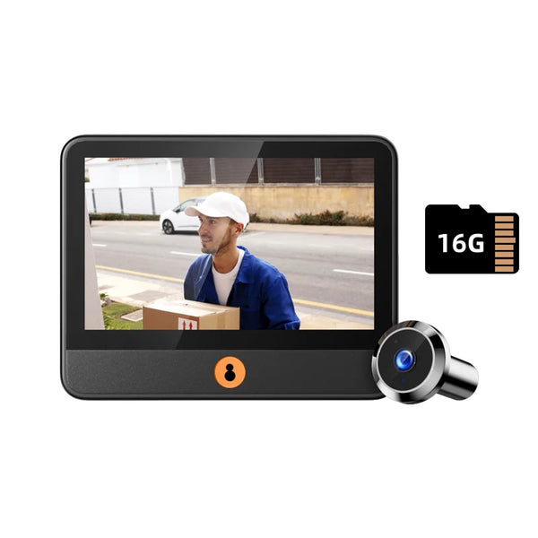 Danmini 4.3'' Visual Doorbell Peephole 1080P Camera App Remote Control Digital Cat Eye Night Vision Outdoor Monitor Door Viewer by stepyours.com