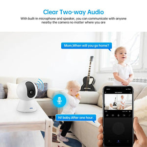 Kerui Mini Indoor Wireless 5MP WiFi IP Camera With Smart Auto Tracking - stepyours.com
