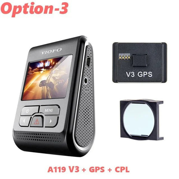 VIOFO A119 V3 2K Car Dash Camera With Parking Mode G Sensor Rota Lens - stepyours.com