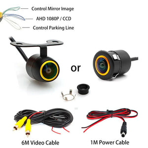 AHD 1080P Fisheye Car Rear View Camera Waterproof Night Vision Parking Assist - stepyours.com
