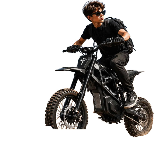 ESKUTE NOVA Beast Electric Dirt Bike for Adults & Teens, 5500W Peak Mid-Drive Motor, 50 MPH Top Speed, 60V 27Ah Battery, Hydraulic Brakes, Nitrogen-Filled Suspension