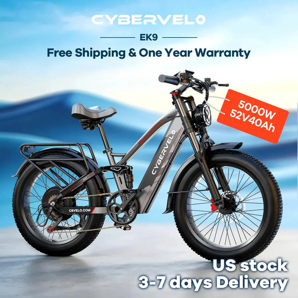 Cybervelo Fat Tire Mountain Ebike — product view 2