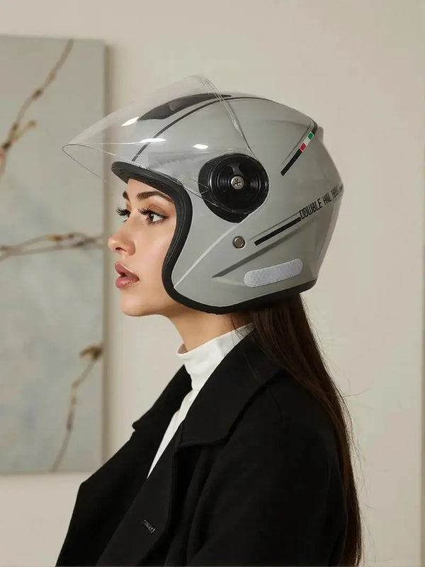 Dual Visor Flip Up Motorcycle Helmet — product view 2