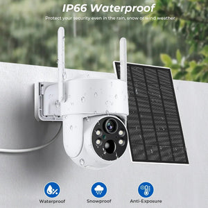 WiFi Solar PTZ Outdoor Camera 4MP HD With Long Standby Battery And iCsee App - stepyours.com