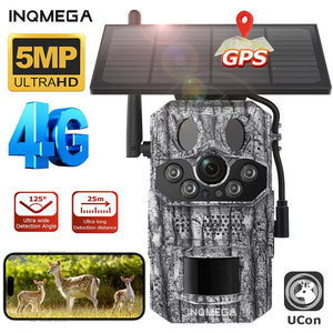 INQMEGA4G Solar Trail Camera 2K Night Vision 5MP PIR Motion Activated - stepyours.com