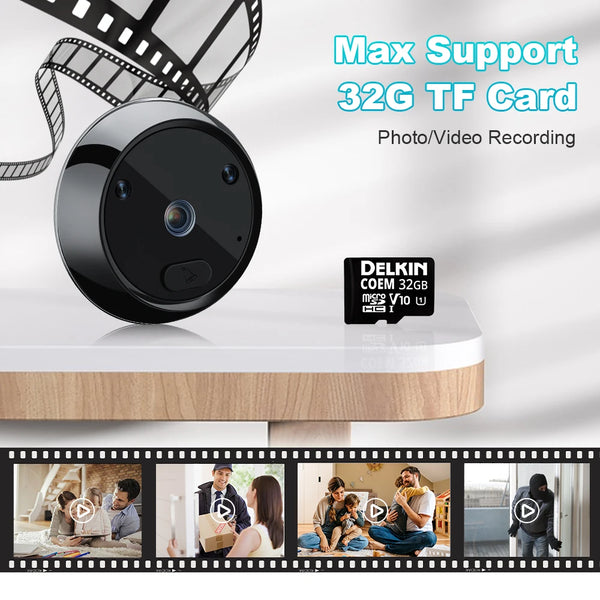 2.4Inch LCD Door Peephole Camera IR Night Vision Video Eye Door Bell Visual Doorbell Security Protection Camera by stepyours.com
